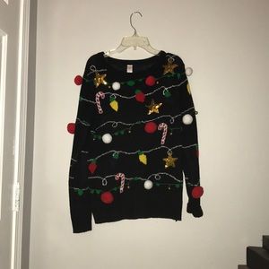 Black and multi colored ugly sweater